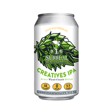 Load image into Gallery viewer, Can of Surreal Non-Alcoholic Creatives West Coast IPA. 44 Calories, zero sugar, 8.5 carbs
