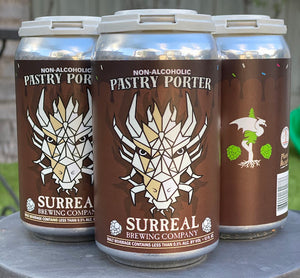 Several Cans of Surreal Non-Alcoholic Pastry Porter.