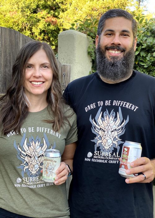 Donna & Tammer, Co-founders of award winning non-alcoholic beer company Surreal Brewing. 